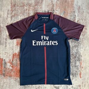 PSG Paris Saint Germain Home Retro Soccer Jersey 2017-18 Nike Vtg Football Shirt